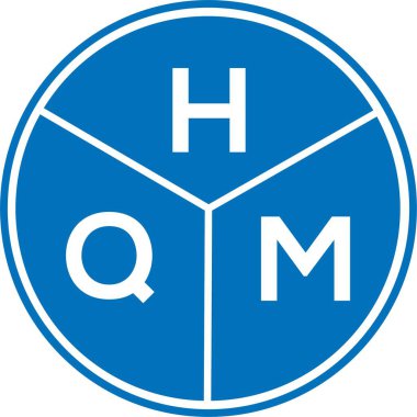 Beyaz arkaplanda HQM harf logosu tasarımı. HQM yaratıcı harflerin baş harfleri logo kavramı. HQM harf tasarımı.