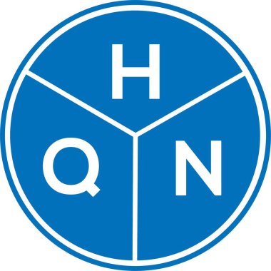 Beyaz arkaplanda HQN harf logosu tasarımı. HQN yaratıcı harflerin baş harfleri logo kavramı. HQN harf tasarımı.