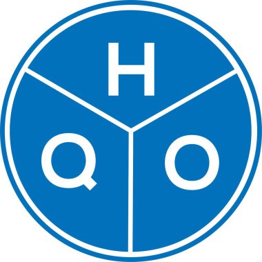 Beyaz arka planda HQO harf logosu tasarımı. HQO yaratıcı harflerin baş harfleri logo kavramı. HQO harf tasarımı.