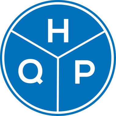 Beyaz arkaplanda HQP harf logosu tasarımı. HQP yaratıcı harflerin baş harfleri logo kavramı. HQP harf tasarımı.