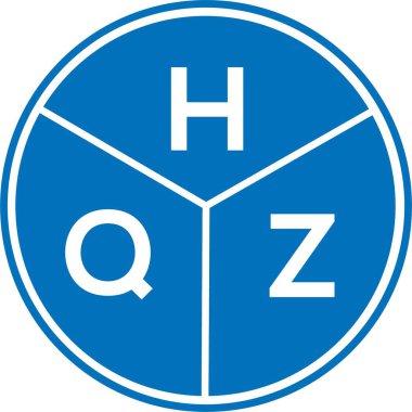 Beyaz arkaplanda HQZ harf logosu tasarımı. HQZ yaratıcı harflerin baş harfleri logo kavramı. HQZ harf tasarımı.