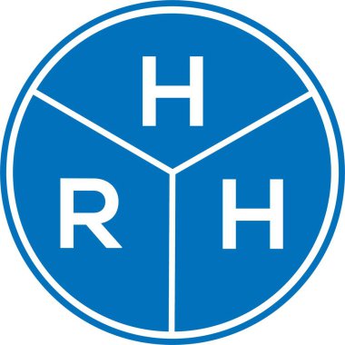Beyaz arka planda HRH harf logosu tasarımı. HRH yaratıcı harflerin baş harfleri logo kavramı. HRH harf tasarımı.