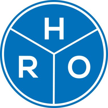 Beyaz arka planda HRO harf logosu tasarımı. HRO yaratıcı harflerin baş harfleri logo kavramı. HRO harf tasarımı.
