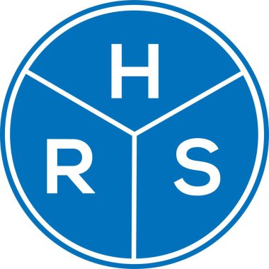 Beyaz arka planda HRS harf logosu tasarımı. HRS yaratıcı harflerin baş harfleri logo kavramı. HRS harf tasarımı.