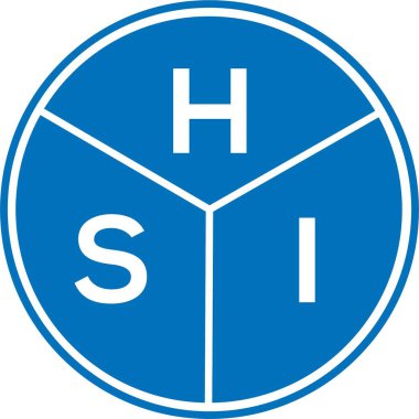 Beyaz arkaplanda HSI harf logosu tasarımı. HSI yaratıcı harflerin baş harfleri logo kavramı. HSI harf tasarımı.