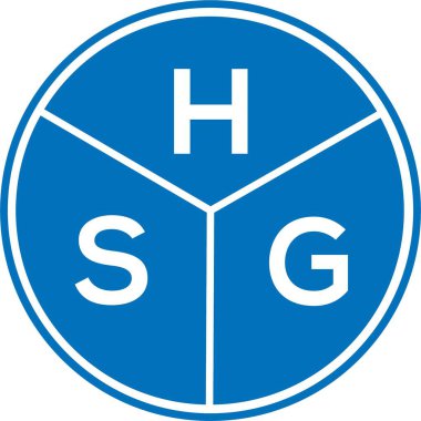 Beyaz arka planda HSG harf logosu tasarımı. HSG yaratıcı harflerin baş harfleri logo kavramı. HSG harf tasarımı.