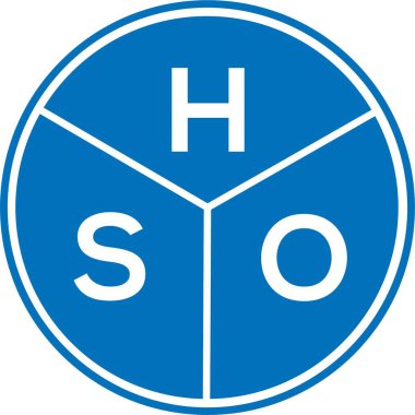 Beyaz arka planda HSO harfi logo tasarımı. HSO yaratıcı harfler logosu konsepti. HSO harf tasarımı.