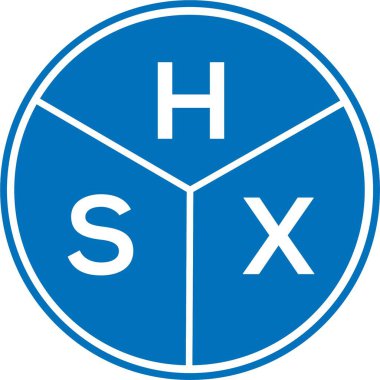 Beyaz arkaplanda HSX harf logosu tasarımı. HSX yaratıcı harflerin baş harfleri logo kavramı. HSX harf tasarımı.