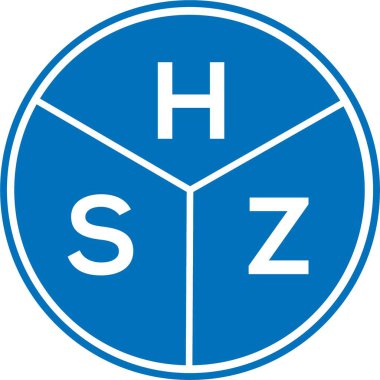 Beyaz arkaplanda HSZ harf logosu tasarımı. HSZ yaratıcı harflerin baş harfleri logo kavramı. HSZ harf tasarımı.