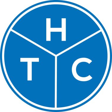 Beyaz arka planda HTC harf logosu tasarımı. HTC yaratıcı harflerin baş harfleri logo kavramı. HTC harf tasarımı.