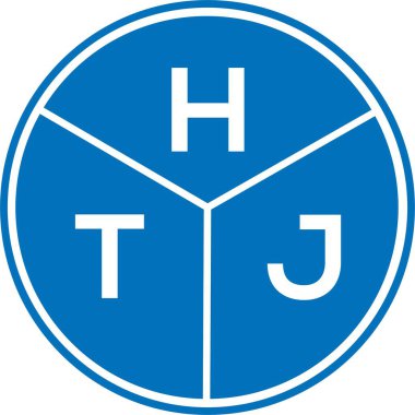 Beyaz arka planda HTJ harf logosu tasarımı. HTJ yaratıcı harflerin baş harfleri logo kavramı. HTJ harf tasarımı.