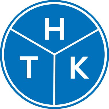 Beyaz arka planda HTK harf logosu tasarımı. HTK yaratıcı harflerin baş harfleri logo kavramı. HTK harf tasarımı.