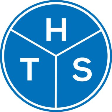 Beyaz arka planda HTS harf logosu tasarımı. HTS yaratıcı harfler logosu konsepti. HTS harf tasarımı.