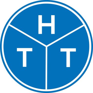 Beyaz arka planda HTT harf logosu tasarımı. HTT yaratıcı harflerin baş harfleri logo kavramı. HTT harf tasarımı.