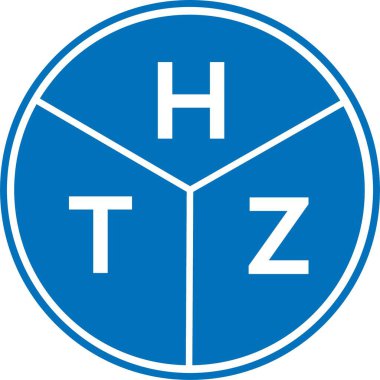 Beyaz arkaplanda HTZ harf logosu tasarımı. HTZ yaratıcı harflerin baş harfleri logo kavramı. HTZ harf tasarımı.
