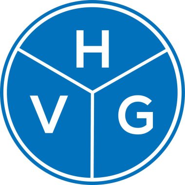Beyaz arka planda HVG harf logosu tasarımı. HVG yaratıcı harflerin baş harfleri logo kavramı. HVG harf tasarımı.