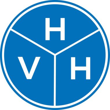 Beyaz arka planda HVH harf logosu tasarımı. HVH yaratıcı harflerin baş harfleri logo kavramı. HVH harf tasarımı.