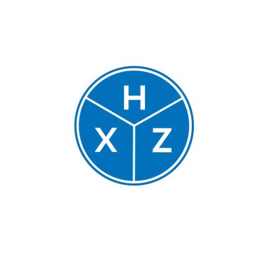 Beyaz arkaplanda HXZ harf logosu tasarımı. HXZ yaratıcı harflerin baş harfleri logo kavramı. HXZ harf tasarımı.