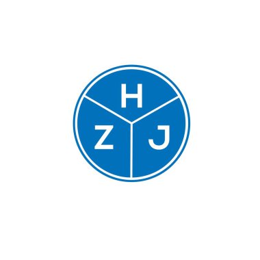 Beyaz arka planda HZJ harf logosu tasarımı. HZJ yaratıcı harflerin baş harfleri logo kavramı. HZJ harf tasarımı.