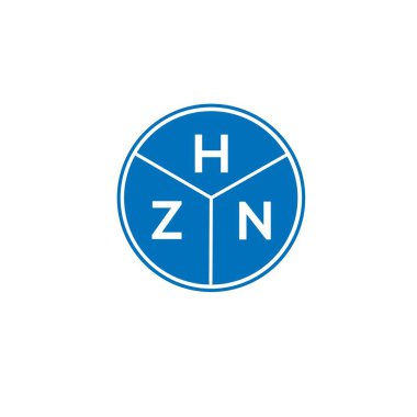 Beyaz arka planda HZN harf logosu tasarımı. HZN yaratıcı harflerin baş harfleri logo kavramı. HZN harf tasarımı.