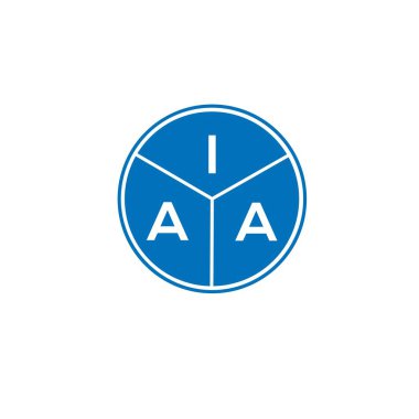 Beyaz arka planda IAA harf logosu tasarımı. IAA yaratıcı harflerin baş harfleri logo kavramı. IAA harf tasarımı.