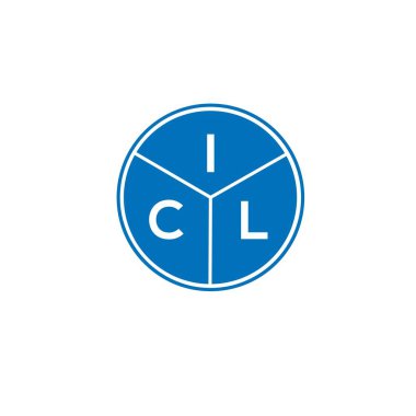 Beyaz arka planda ICL harf logosu tasarımı. ICL yaratıcı harflerin baş harfleri logo kavramı. ICL harf tasarımı.
