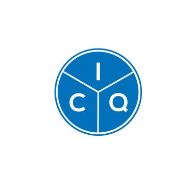 Beyaz arka planda ICQ harfi logo tasarımı. ICQ yaratıcı harflerin baş harfleri logo kavramı. ICQ harf tasarımı.