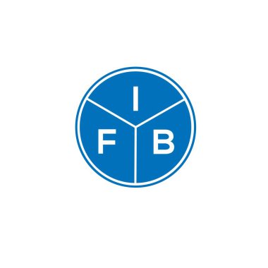 Beyaz arka planda IFB harf logosu tasarımı. IFB yaratıcı harflerin baş harfleri logo kavramı. IFB harf tasarımı.
