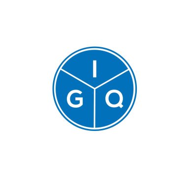 Beyaz arka planda IGQ harf logosu tasarımı. IGQ yaratıcı harflerin baş harfleri logo kavramı. IGQ harf tasarımı.