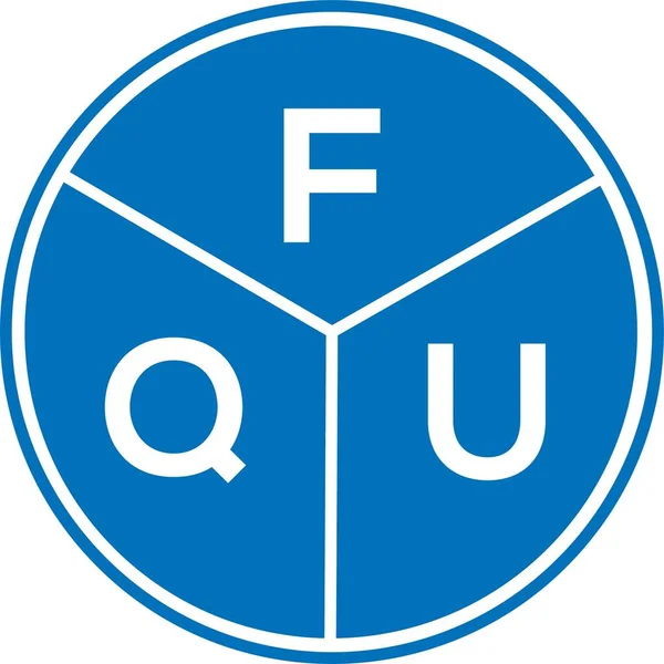 Fqu Letter Logo Design White Background Fqu Creative Initials Letter — Stock Vector