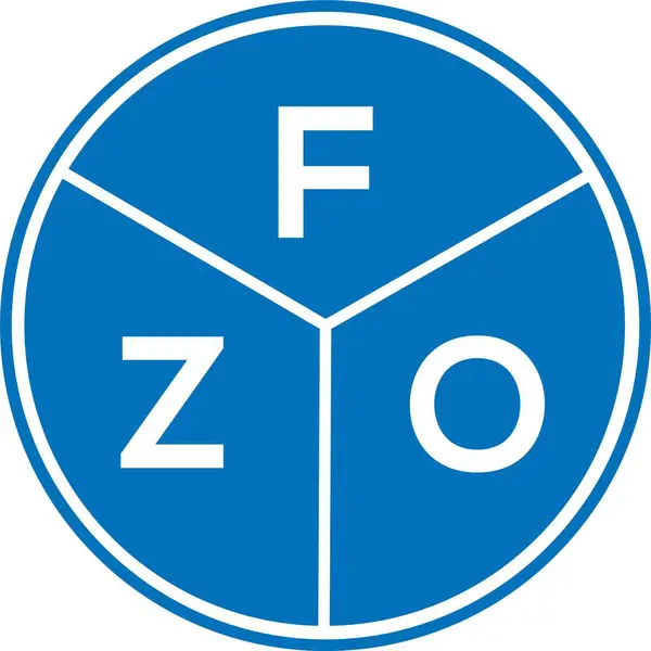 Návrh Loga Fzo Bílém Pozadí Fzo Kreativní Iniciály Koncept Písmene — Stockový vektor