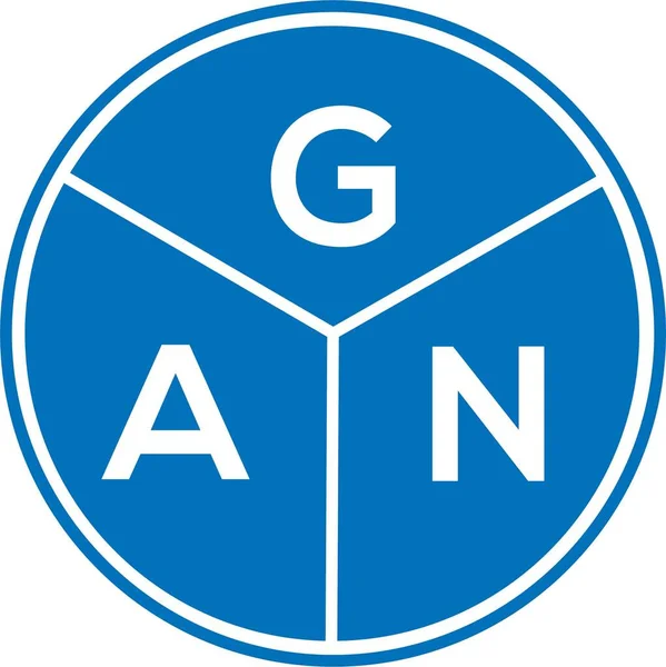 Gan Letter Logo Ontwerp Witte Achtergrond Gan Creatieve Initialen Letter — Stockvector