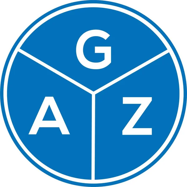 Gaz Brief Logo Design Auf Weißem Hintergrund Gaz Kreative Initialen — Stockvektor