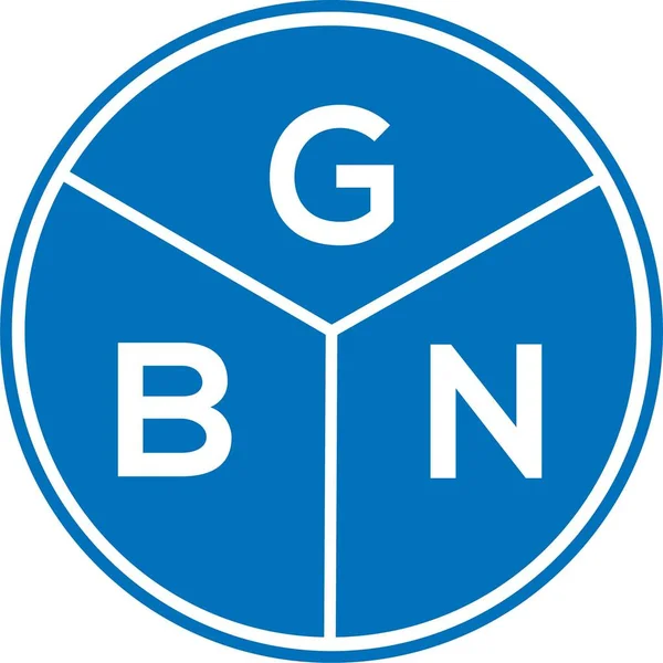Gbn Lettre Logo Design Sur Fond Blanc Gbn Initiales Créatives — Image vectorielle
