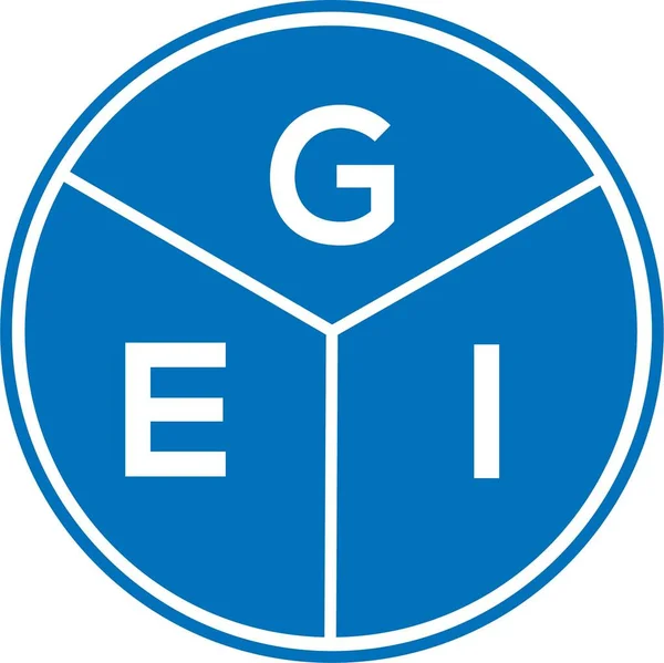 Gei Літерний Дизайн Логотипу Білому Тлі Творчі Ініціали Gei Поняття — стоковий вектор