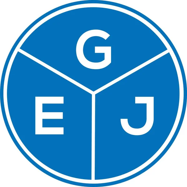 Gej Buchstabe Logo Design Auf Weißem Hintergrund Gej Kreative Initialen — Stockvektor