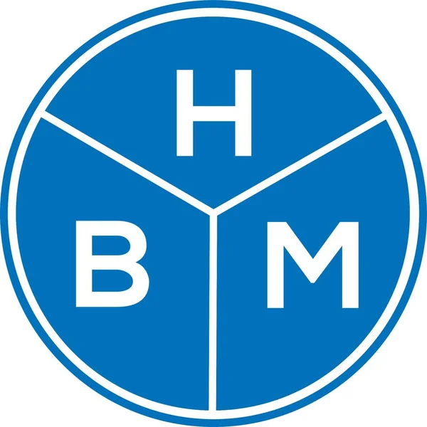 Hbm Brev Logotyp Design Vit Bakgrund Hbm Kreativa Initialer Brev — Stock vektor
