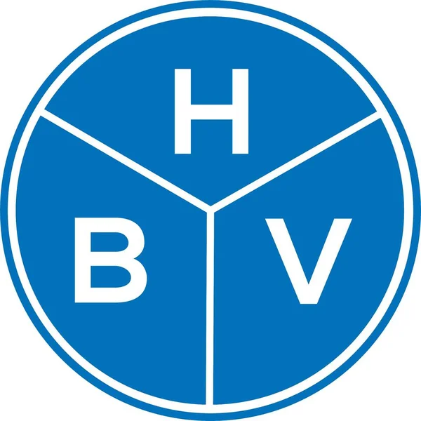 Hbv Brev Logotyp Design Vit Bakgrund Hbv Kreativa Initialer Brev — Stock vektor
