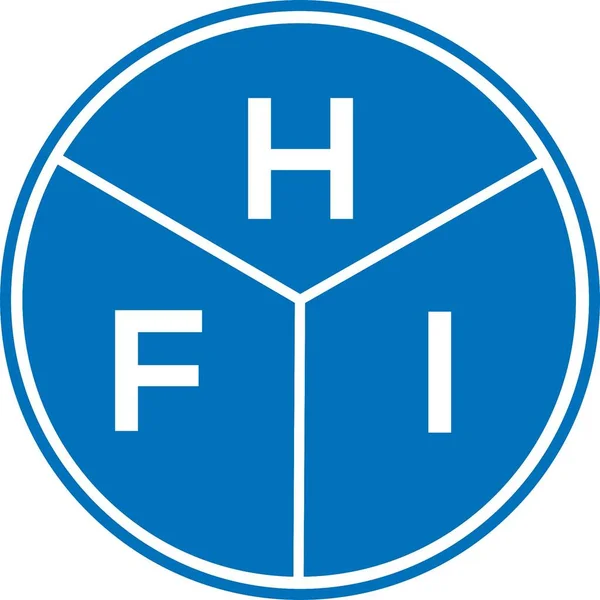 Hfi Letter Logo Design White Background Hfi Creative Initials Letter — ストックベクタ