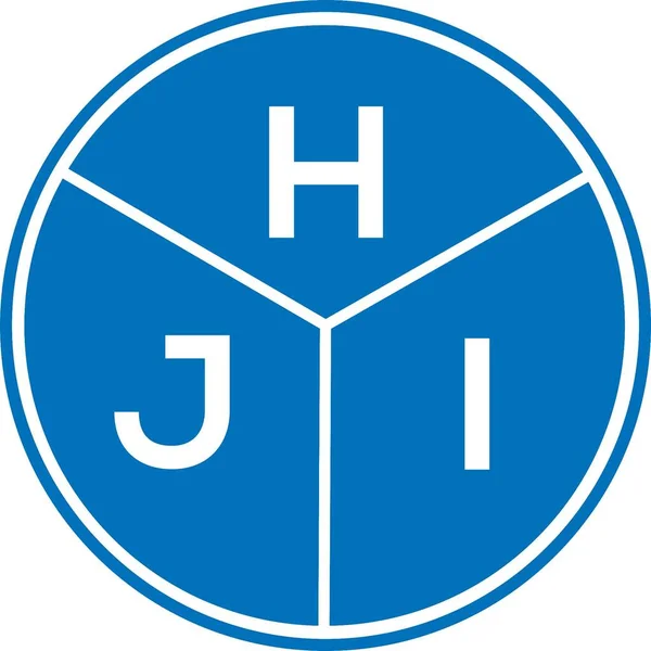 Hji Brev Logotyp Design Vit Bakgrund Hji Kreativa Initialer Brev — Stock vektor