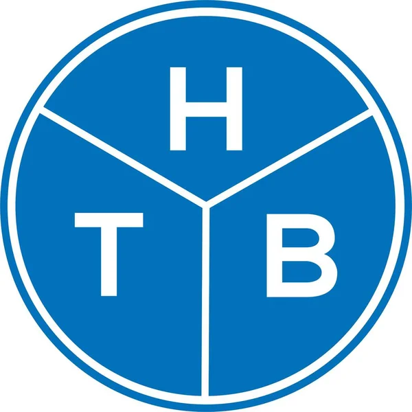 Дизайн Логотипу Htb Білому Тлі Творчі Ініціали Htb Мають Поняття — стоковий вектор