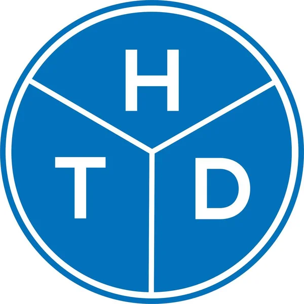 Дизайн Логотипу Літери Htd Білому Тлі Htd Креативні Ініціали Концепції — стоковий вектор