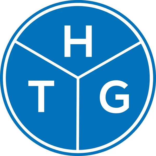 Конструкція Логотипу Htg Білому Тлі Творчі Ініціали Htg Мають Концепцію — стоковий вектор