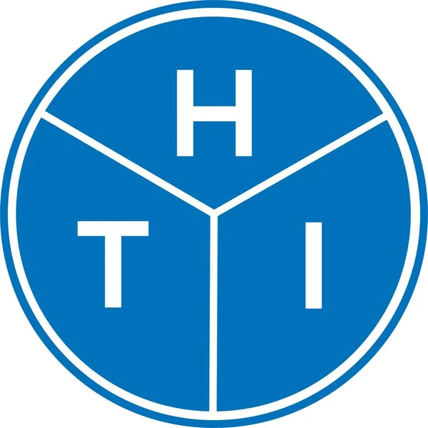 Конструкція Логотипу Hti Білому Тлі Творчі Ініціали Hti Мають Поняття — стоковий вектор