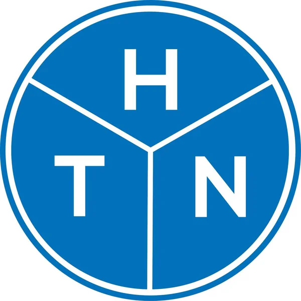 Beyaz Arka Planda Htn Harf Logosu Tasarımı Htn Yaratıcı Harflerin — Stok Vektör