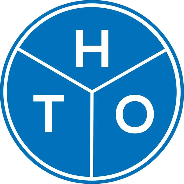 Hto Дизайн Логотипу Білому Тлі Творчі Ініціали Hto Поняття Логотипу — стоковий вектор