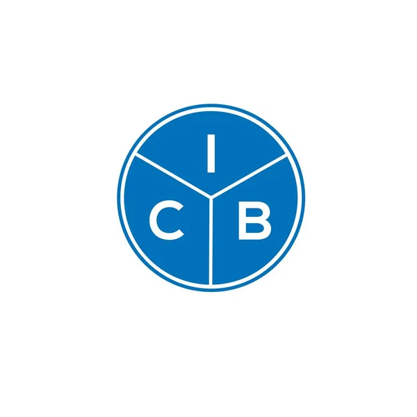 Icb Brev Logotyp Design Vit Bakgrund Icb Kreativa Initialer Brev — Stock vektor