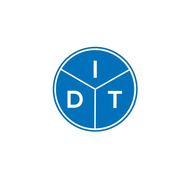 Idt Brev Logotyp Design Vit Bakgrund Idt Kreativa Initialer Brev — Stock vektor