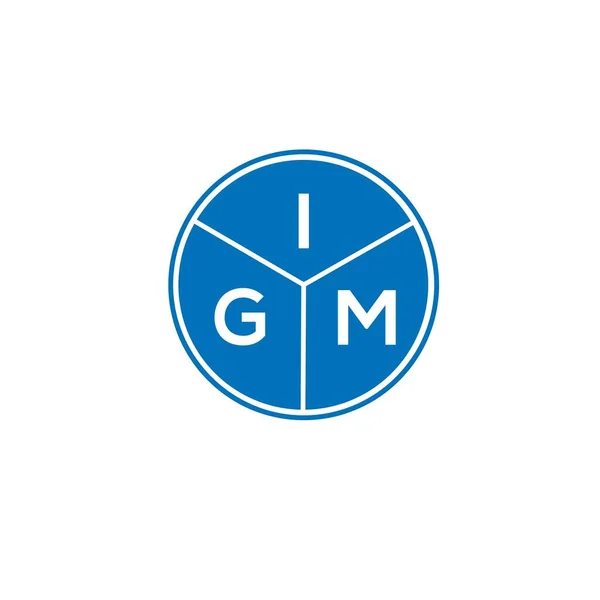 Дизайн Логотипу Літери Igm Білому Тлі Igm Креативні Ініціали Концепції — стоковий вектор