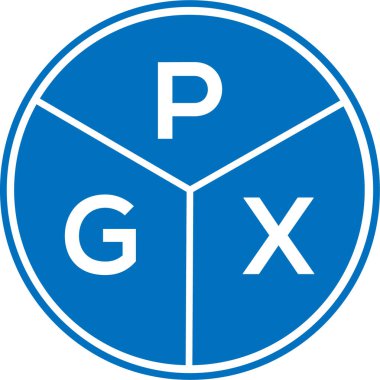 Beyaz arka planda pgx harfli logo tasarımı. pgx yaratıcı daire harfi logosu konsepti. pgx harf tasarımı.